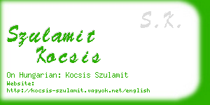 szulamit kocsis business card